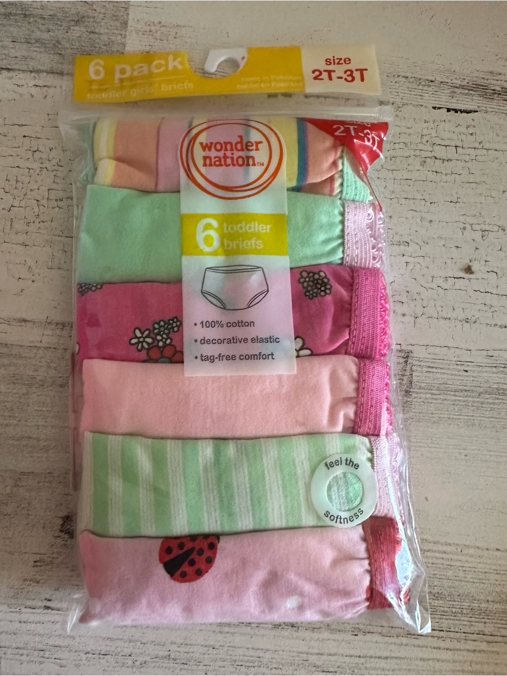 Wonder Nation Toddler Girls Underwear Size 2T-3T NEW